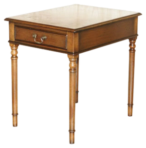 English Country House Oak Single Drawer Side Table, 1940s