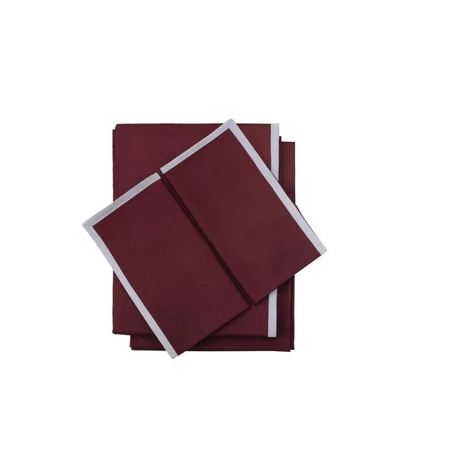 Cordonetto Red Bed Set by Chiara Mennini for Midsummer Milano, Set of 4 For Sale - Image 4 of 4