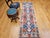 Beige Vintage Turkish Tribal Kilim Runner, Handwoven Wool, Geometric Caucasian Pattern, Blue & Red, 3x8 For Sale - Image 8 of 17