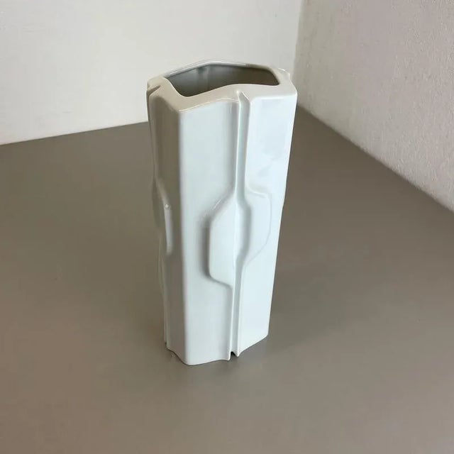 Large Op Art German Porcelain Vase from Fürstenberg Ceramics, Germany, 1970s For Sale - Image 3 of 18