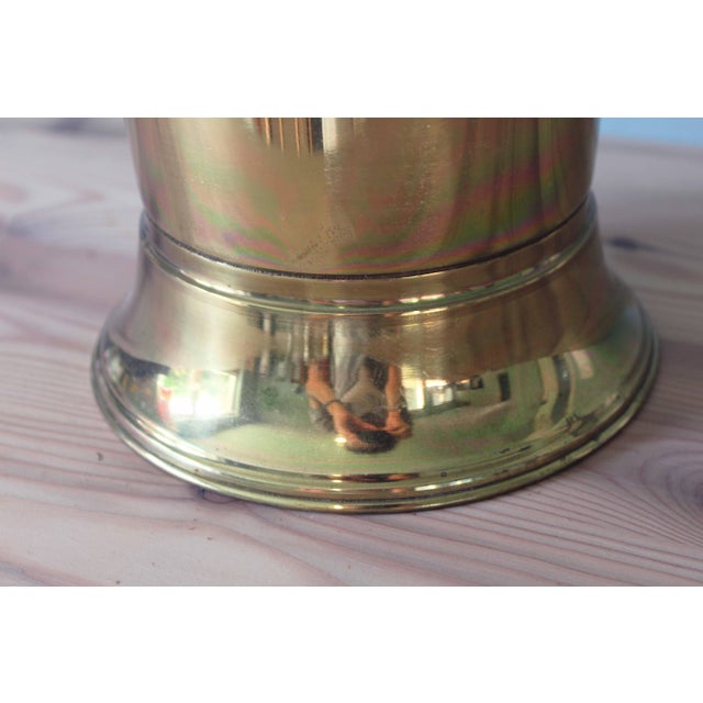 1970s Ice Bucket in Brass and Enamel Details, 1960s For Sale - Image 5 of 11
