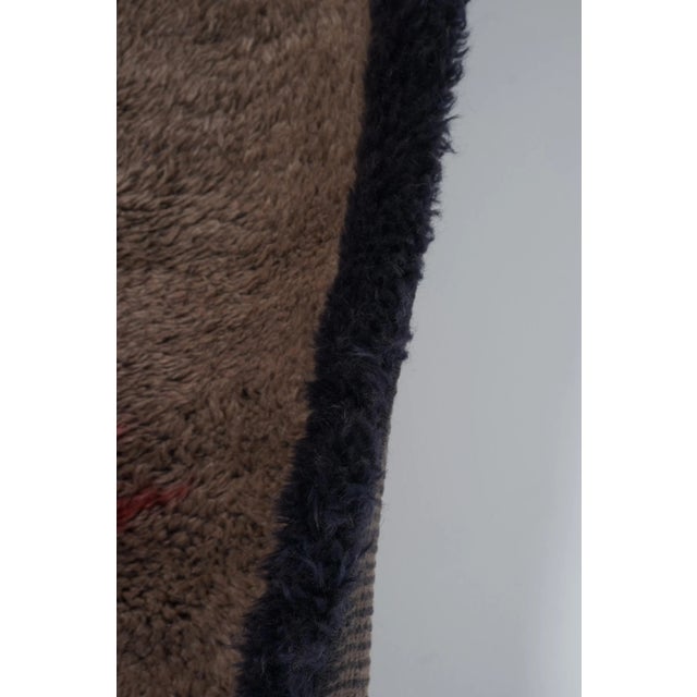 Textile Turkish Macchiato Color Wool Tulu Rug 3'2" X 6'10" For Sale - Image 7 of 10
