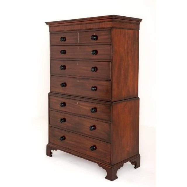 Wood Georgian Mahogany Chest of Drawers For Sale - Image 7 of 9
