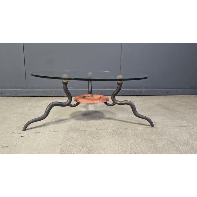 Postmodern Wrought Iron Coffee Table from DAB, Netherlands, 1970s For Sale - Image 3 of 11