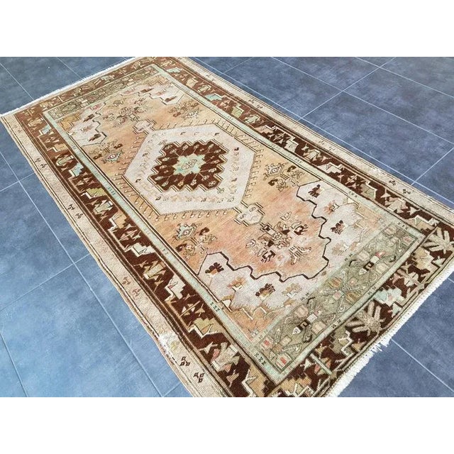 Textile Vintage Handmade Tribal Rug- 3′6″ × 6′10″ For Sale - Image 7 of 11