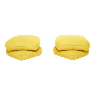 1970s Vintage Jacques Charpentier for Maison Jansen Ottomans Poufs - a Pair For Sale