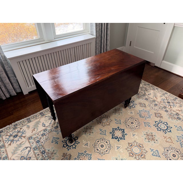 Late 18th Century Antique Mahogany Drop Leaf Gate Leg Dining Table, American (Nc) Circa 1800 For Sale - Image 5 of 5