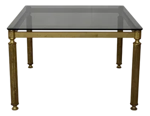 Vintage Brass and Glass Coffee Table
