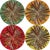 Contemporary Nicolette Mayer Pheasant Feathers Coasters, Set of 4 For Sale - Image 3 of 3
