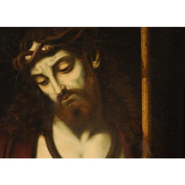 Andrea Solario follower of Ecce Homo Solario, Portrait Composition, 1600, Oil on Canvas For Sale - Image 4 of 16