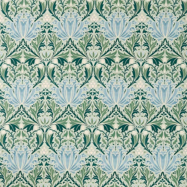Morris & Co Helena Fabric in Mineral - a Sample For Sale
