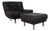 Set of BMP 418 Lounge Chair and Ottoman in Black Leather from Rolf Benz, Set of 2 For Sale