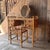 Cane and Bamboo Dressing Table with Oval Mirror and Stool, Set of 2 For Sale - Image 5 of 9