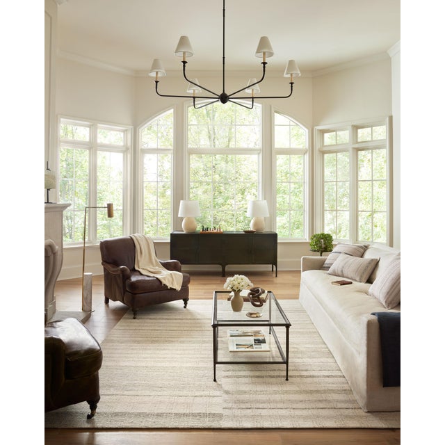 Chris Loves Julia x LoloiChris Natural / Sage 7'-9" x 7'-9" Square Area Rug For Sale - Image 9 of 9