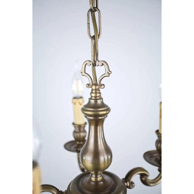 Smaller Bronze Chandelier with Five Arms For Sale - Image 4 of 5