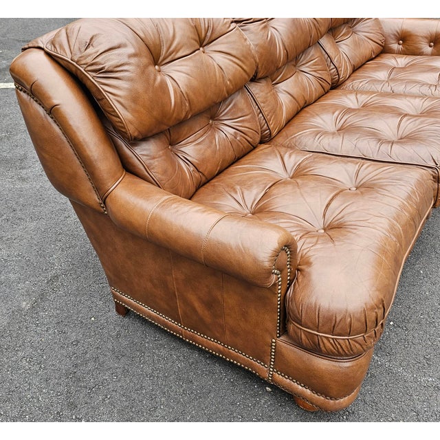 Vintage 1982 Leather Chesterfield Sofa by Classic Leather For Sale In Washington DC - Image 6 of 10