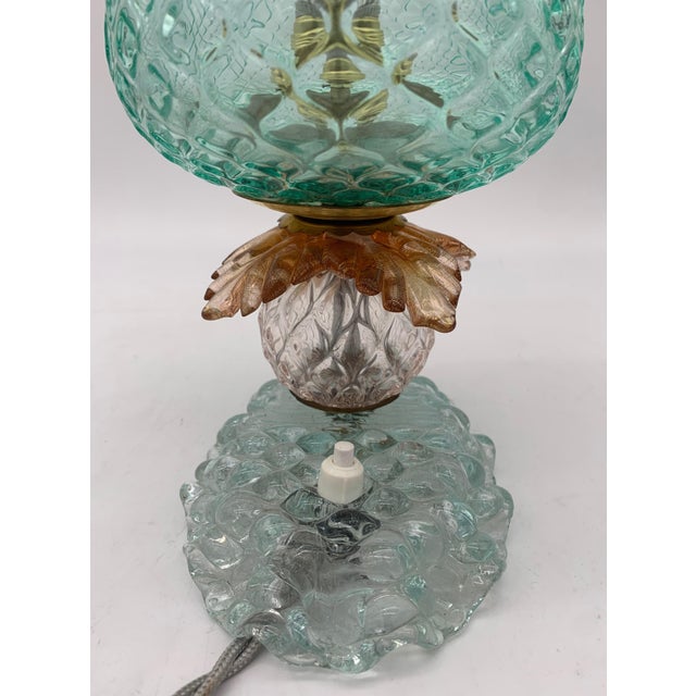 Glass Vintage Table Lamp attributed to Seguso, Italy, 1960s For Sale - Image 7 of 7
