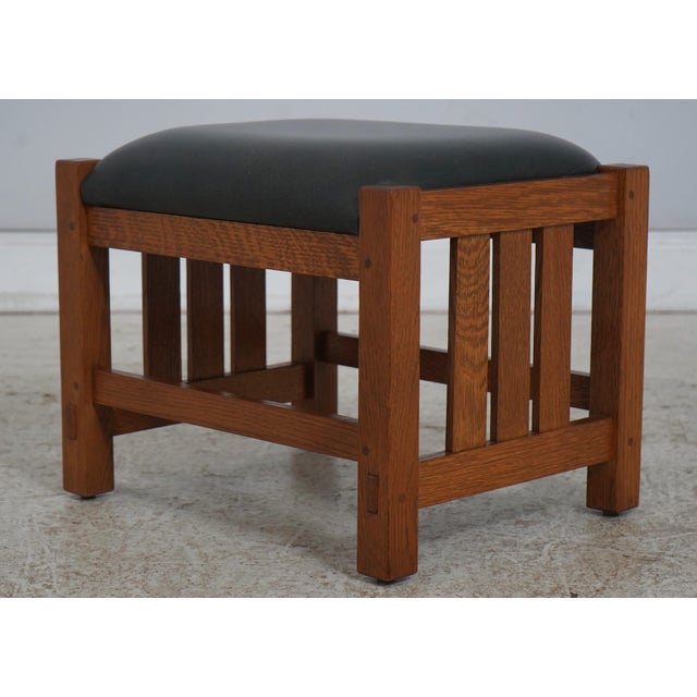 Stickley Mission Oak Morris Chair W. Ottoman For Sale - Image 12 of 18