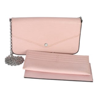Pink Epi Leather Felicie Pochette For Sale