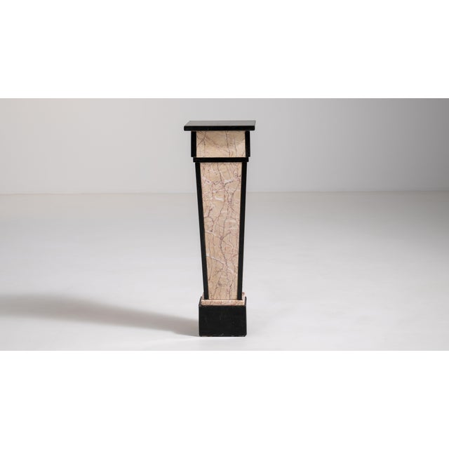 1930s France Art Deco Antique White Marble Pedestal For Sale - Image 12 of 15