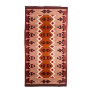 Vintage Polish Kilim Rug, 1970s For Sale