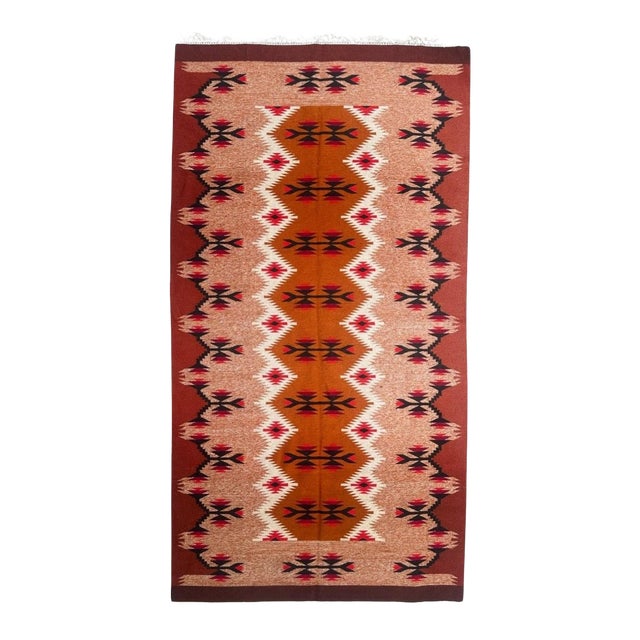 Vintage Polish Kilim Rug, 1970s For Sale