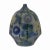 Asian Artistic Flower Blue Green Porcelain Fat Round Body Small Mouth Vase For Sale - Image 3 of 6