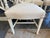Linen 19th Century Antique Mahogany Hepplewhite Style Shieldback Chairs Painted French Linen White For Sale - Image 8 of 10