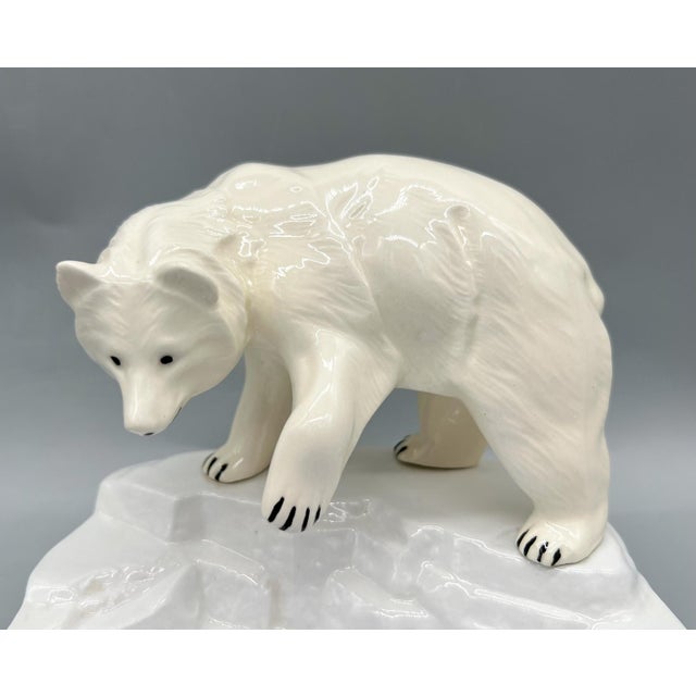 1970's Ceramic Polar Bear and Fish Vide Poche / Catchall Dish For Sale - Image 4 of 12