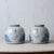 A pair of Chinese blue and white porcelain ginger jars, each of ovoid form with a domed lid, hand-painted in underglaze...
