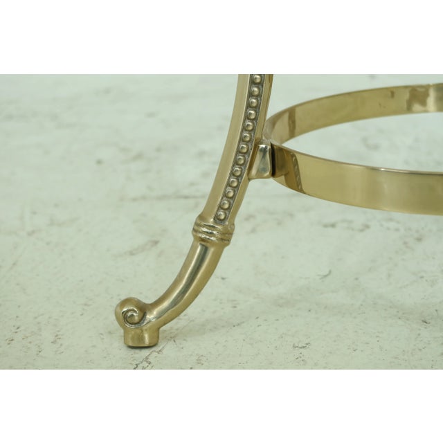 Brass & Glass Swan Head Occasional Tables - a Pair For Sale - Image 4 of 9