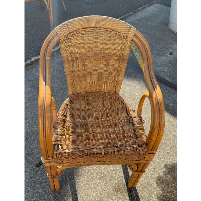 Vintage Wicker Garden Set, 2000s, Set of 5 For Sale - Image 15 of 17