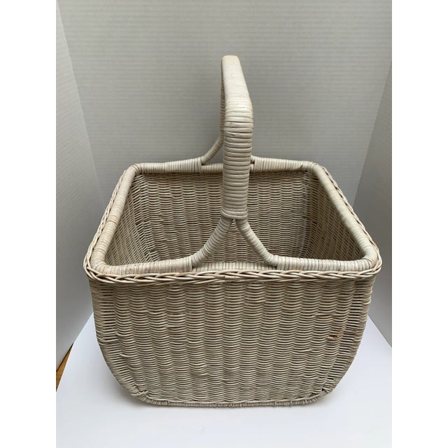 Farmhouse Large Rustic Vintage Storage Decor Basket For Sale - Image 3 of 9