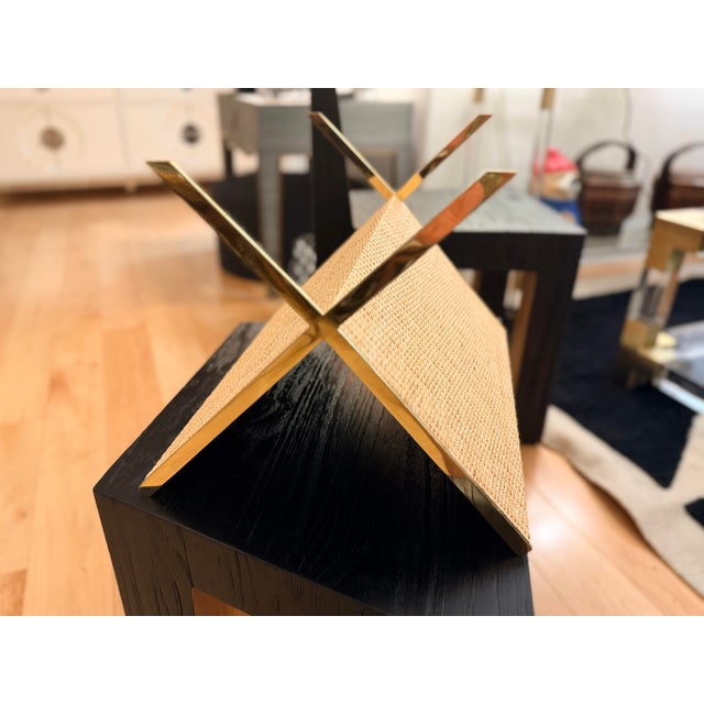 Metal Aerin Collette Cane Magazine Rack, Brand New For Sale - Image 7 of 7