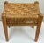 Brown Vintage Woven Rope Seat Wood Stool For Sale - Image 8 of 12