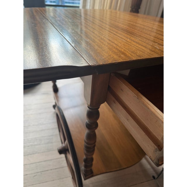 1940s Americana Wood Bar/Dessert Cart For Sale - Image 5 of 10