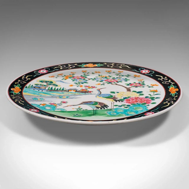 White 1900s Antique Victorian Japanese Ceramic Oriental Fruit Plate For Sale - Image 8 of 10