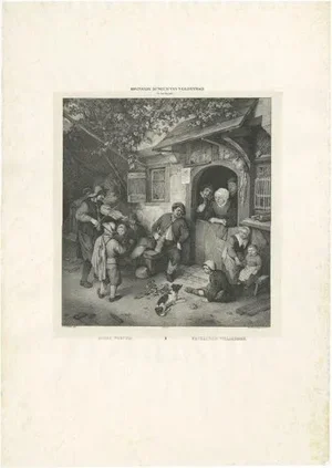 Village Scenery Made After Van Ostade, 1828, Paper