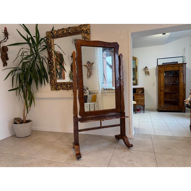 Original Biedermeier Mirror Frame Height x Width x Depth 167 x 89 x 30 cm. Exceptionally beautiful, restored standing...