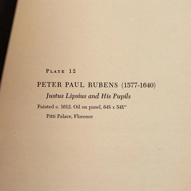 1950s 1956 After Peter Paul Rubens "Justus Lipsius and His Pupils", Vintage Full-Color Print For Sale - Image 5 of 8