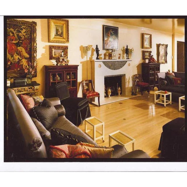 A truly one of a kind! This extraordinary chic large modern mantel by Inspirational Artist Designer to the stars, Ronn...