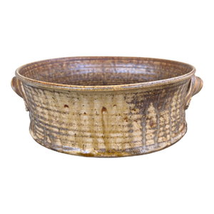 Signed Mid-Century Brutalist Studio Pottery Cachepot / Centerpiece Bowl