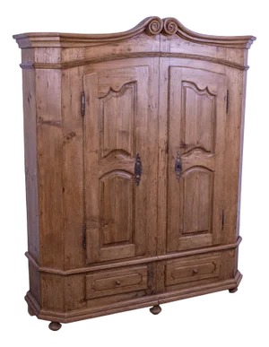 Two Door Pine Wardrobe with Original Lock & Key, 1820