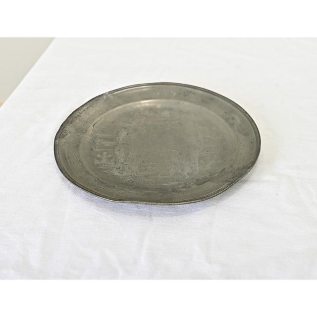 Early 18th Century French 18th Century Pewter Plate of Saints Peter and Paul For Sale - Image 5 of 9