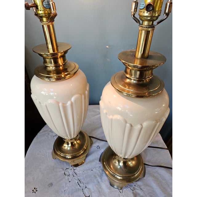 Vintage Stiffel Lenox Brass Lamp For Sale - Image 10 of 10