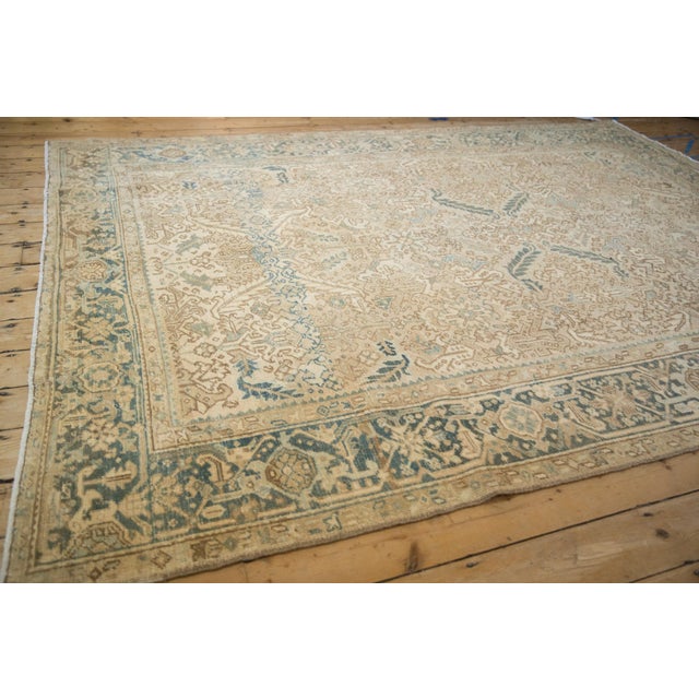 1960s Vintage Distressed Heriz Carpet - 7'8" x 9'3" For Sale - Image 5 of 9