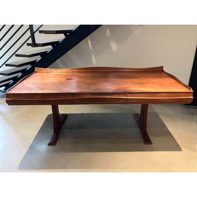 Robert Whitley 84 Desk. One of a kind (Circa 1975) by an internationally acclaimed wood furniture craftsman. Robert...