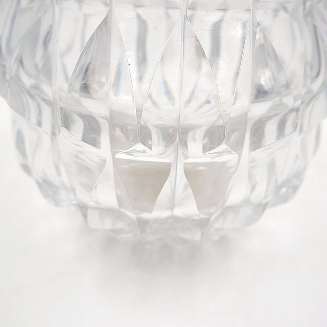 Glass Vintage Model Artichoke Clear Crystal Vase from Val Saint Lambert, 1960 For Sale - Image 7 of 12