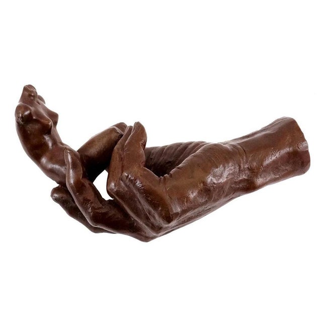 Art Nouveau Sculpture, 20th Century, Brown Patinated Bronze For Sale - Image 5 of 9