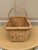 Early 20th Century American Splint Oak Gathering Basket For Sale - Image 9 of 10
